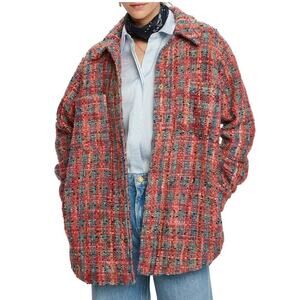 Scotch & Soda Wool-Blend Tweed Shirt Jacket